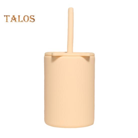 

150 мл детские кружки с крышкой и трубочками многоразовые непроливающиеся кружки для детей небьющиеся силиконовые детские кружки-непроливайки для дома, школы, кухни хаки