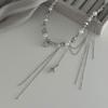 Heart-shaped Choker Necklace Irregular Crystal Necklace Vintage Chain Necklace  Jewelry Accessories