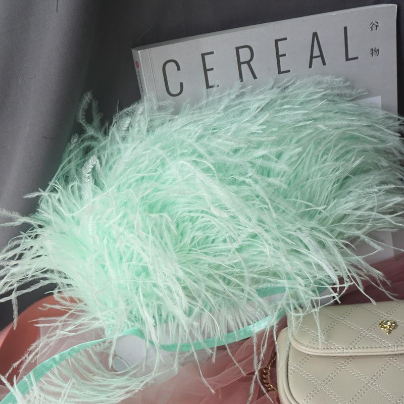 Decorative Feather Cloth Strip 10-15Cm Ostrich Hair Cloth Edge Dress Cuffs Latin Dance Skirt Diy Clothing Accessories