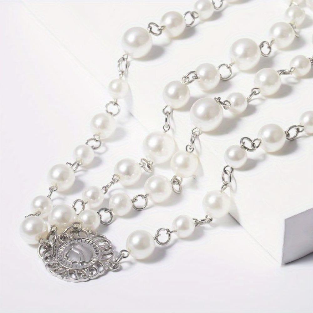 1 Tassel Pearl Waist Chain Women's Retro Dress Belt Fashionable Long Waist Chain Accessory