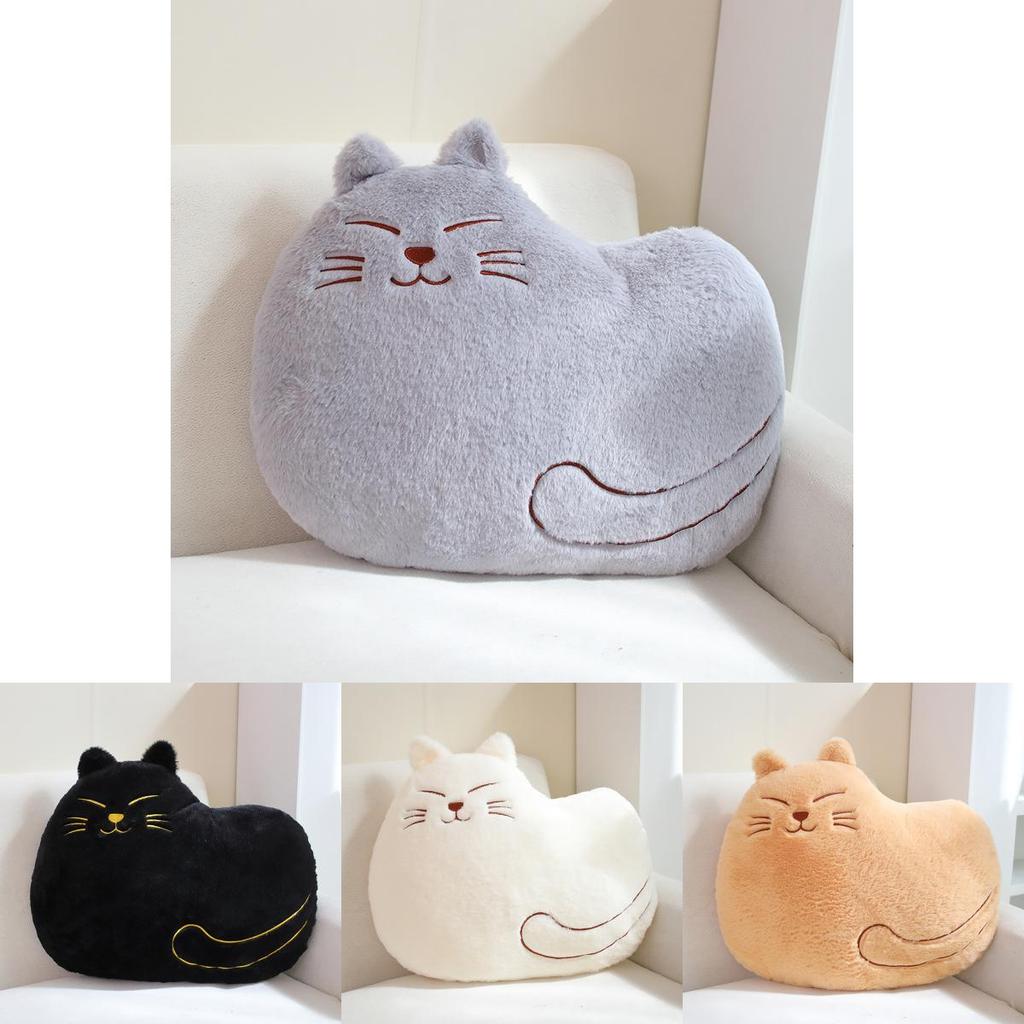 Adorable Cat Plush Pillow For Kids Soft Comforting Stuffed Toy Perfect For Bedtime