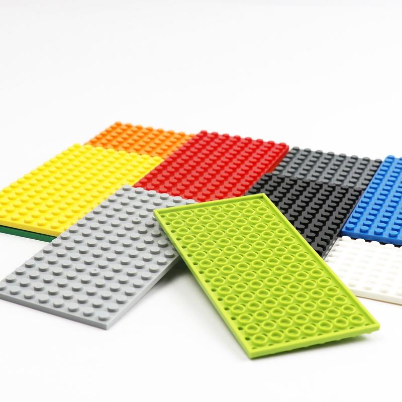 4 Pieces Base Plate 8x16 Dots Assemble Particles Building Blocks 92438 Bricks Set DIY Classic Educational Toys for Boys Girls