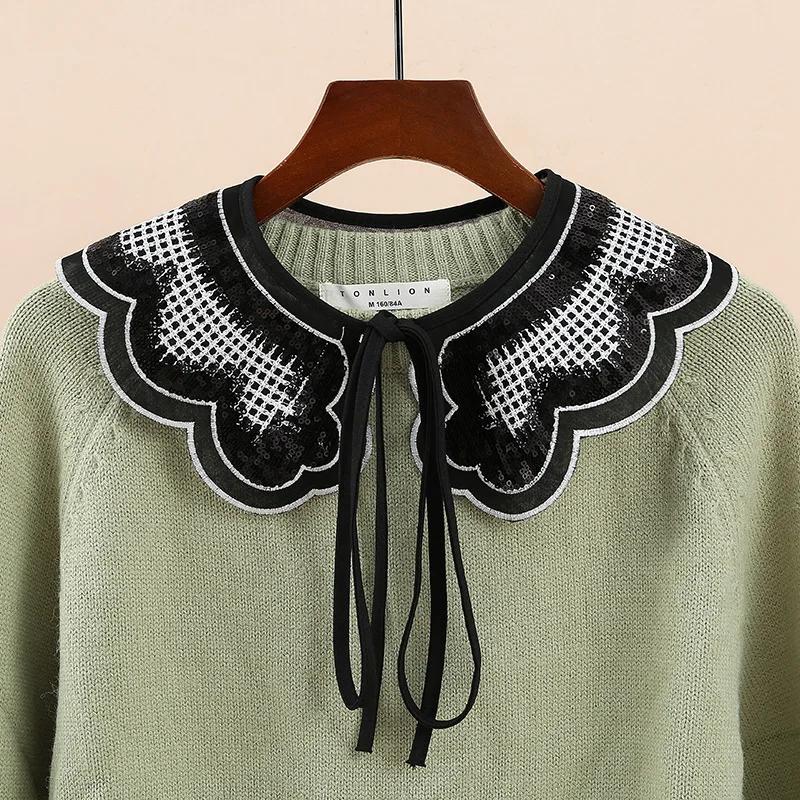 Perfect Match Lapel Fake Collar Shawl For Women Neck Decorative Chocker Necklace Women Detachable False Collar Doll Ladies Half Shirt Collars