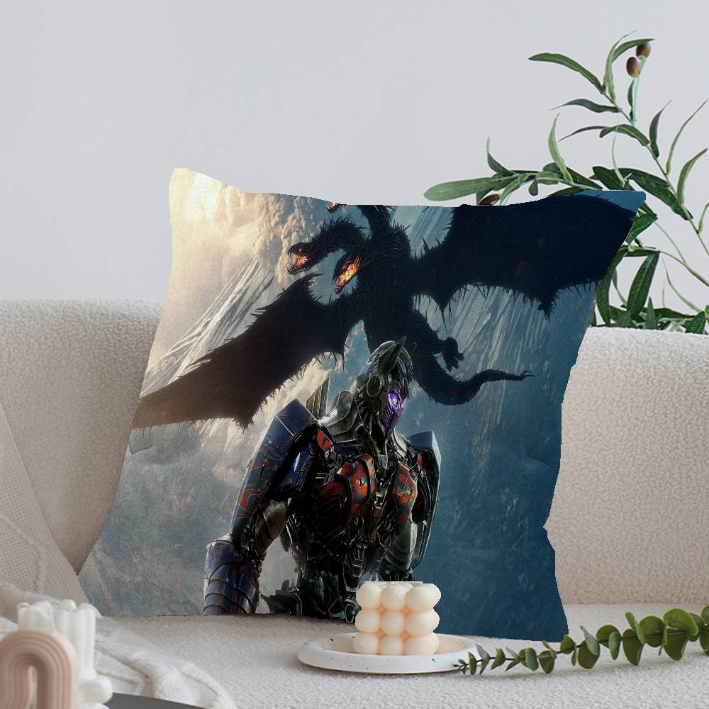 T-Transformers Maple Design Cushion Cover Happy Autumn Harvest Decor Holiday Decorati Pillow Cover