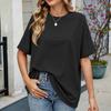 Women Loose Fit Casual Round Neck Short Sleeve T Shirt Lightweight Comfortable Summer Top