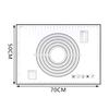 Extra Large 32"x24" Silicone Baking Mat - Non-Stick Non-Skid Pastry Mat with Measurements by Leeseph (Red & Black)