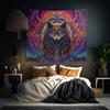 Psychedelic Tribe Wolf Totem Tapestry Bohemian Background Cloth Zen Healing Living Room Decoration Room Decoration