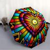 1pc Music StainedGlass Automatic Open/close Umbrella, 8-Rib sturdy structure, Auto Folding/Opening, Portable Travel Umbrella for Women,116