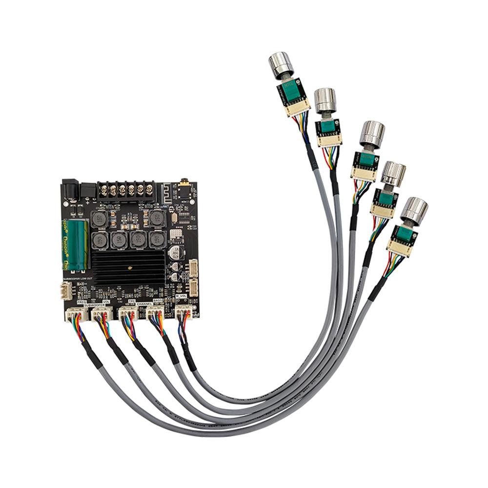 2.1 Channel Bluetooth 5.1 Audio Bass Power Amplifier Board TPA3116 Module TWS to Box Potentiometer External 50WX2+100W