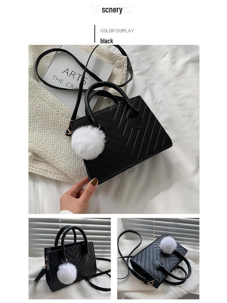 2024 Trendy Textured Small Square Bag – Women's Spring/Summer Messenger & Shoulder Bag