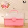 3-Tier Foldable Storage Box Children's Hair Accessories Organizer with Handles- Cute Jewelry Case Portable Medicine Cabinet