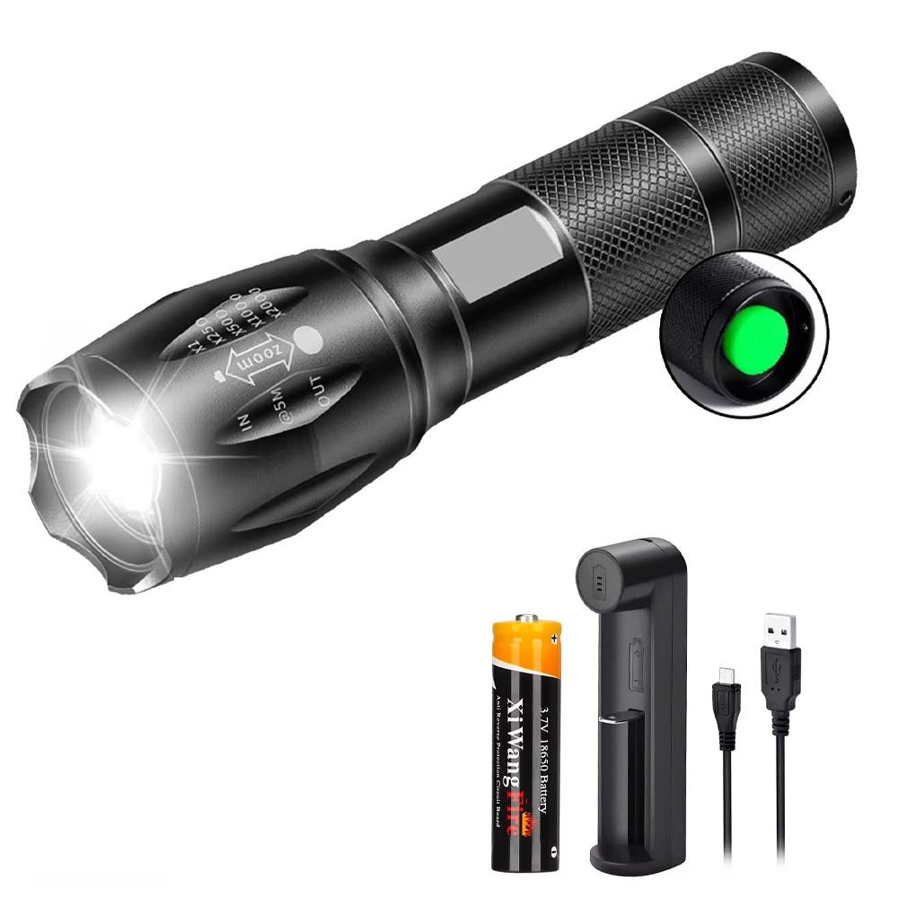 T6 LED Flashlights High Lumens with Zoomable Beam Mini Flashlights for Camping Dog Walking Powerful Emergency Flashlights
