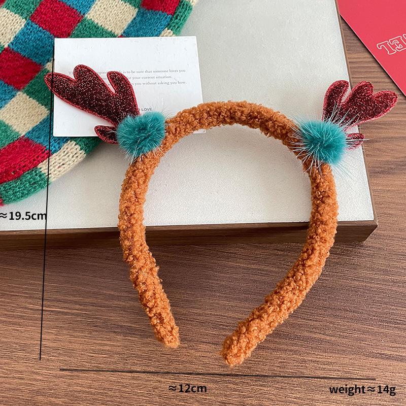 Christmas 3D Deer Hair Clip Headband for Girls