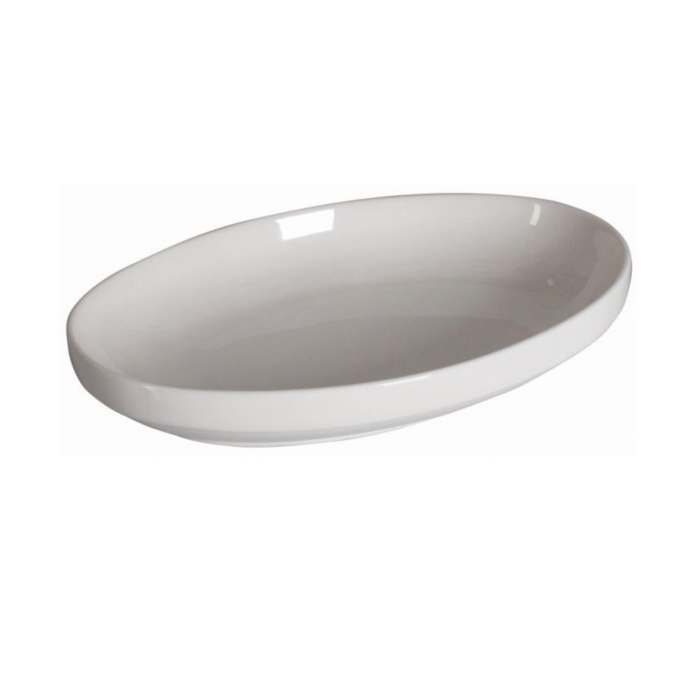 Ambition White oval porcelain platter 175 x 264 cm