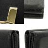 Used 11679 Trifold Wallet 288648 7942 RFID IC Chip Gold Compact Wallet Logo Clip Black Unisex from Japan AUTHENTIC