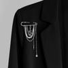Trendy Faux Pearl Brooch Exquisite Snake Shape Pin INS Style Suit Lapel Pin  Suit Decoration