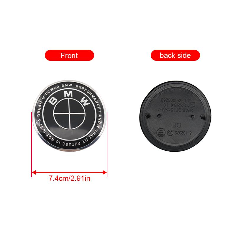 ABZ1 1/4/7Pcs Car Wheel Hub Center Cover Steering Wheel Center Sticker Auto Front Hood Trunk Logo For BMW M Logo X6 G01 E84 X1 X3 X2