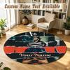 Round Rug Custom NameThe Weeknd Pattern Non Slip Carpet Home Floor Decor