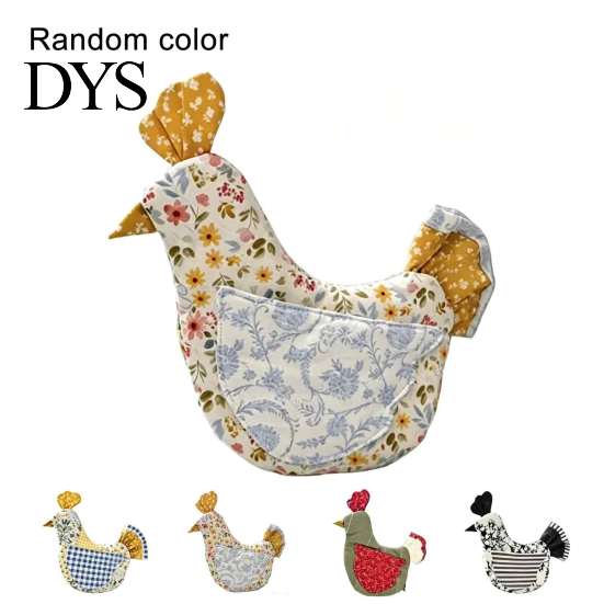 Handmade Chicken Kitchen Decor 2PCS Insulated Oven Mitts, Cute Shape Pot Holders, Heat Resistant Holders Cotton Gloves, for Farmhouse And Baking