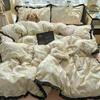 insA Cotton Bed Four-piece Set Pure Cotton New Maternal and Infant Grade Bed Sheet Quilt Cover Student Dormitory Three-piece Set