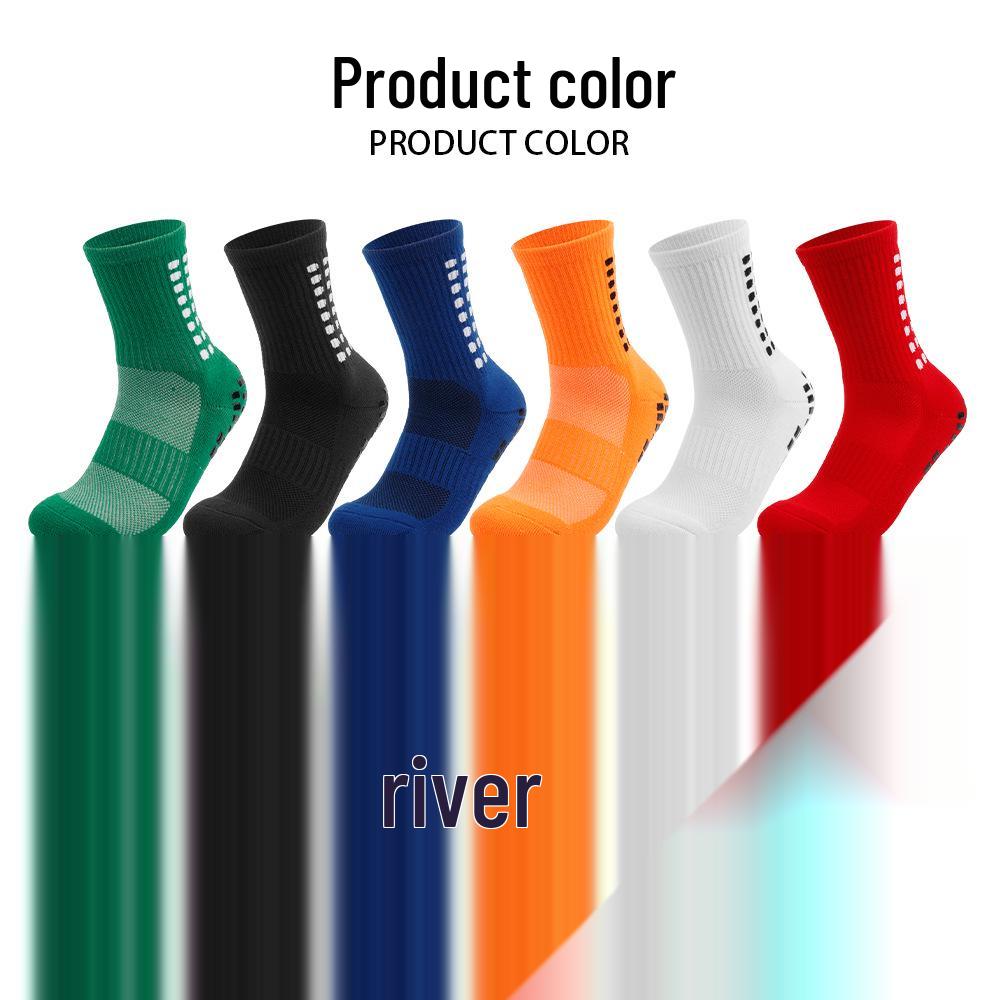 Męskie Antypoślizgowe Pogrubione Skarpety Treningowe Piłkarskie do Połowy Łydki