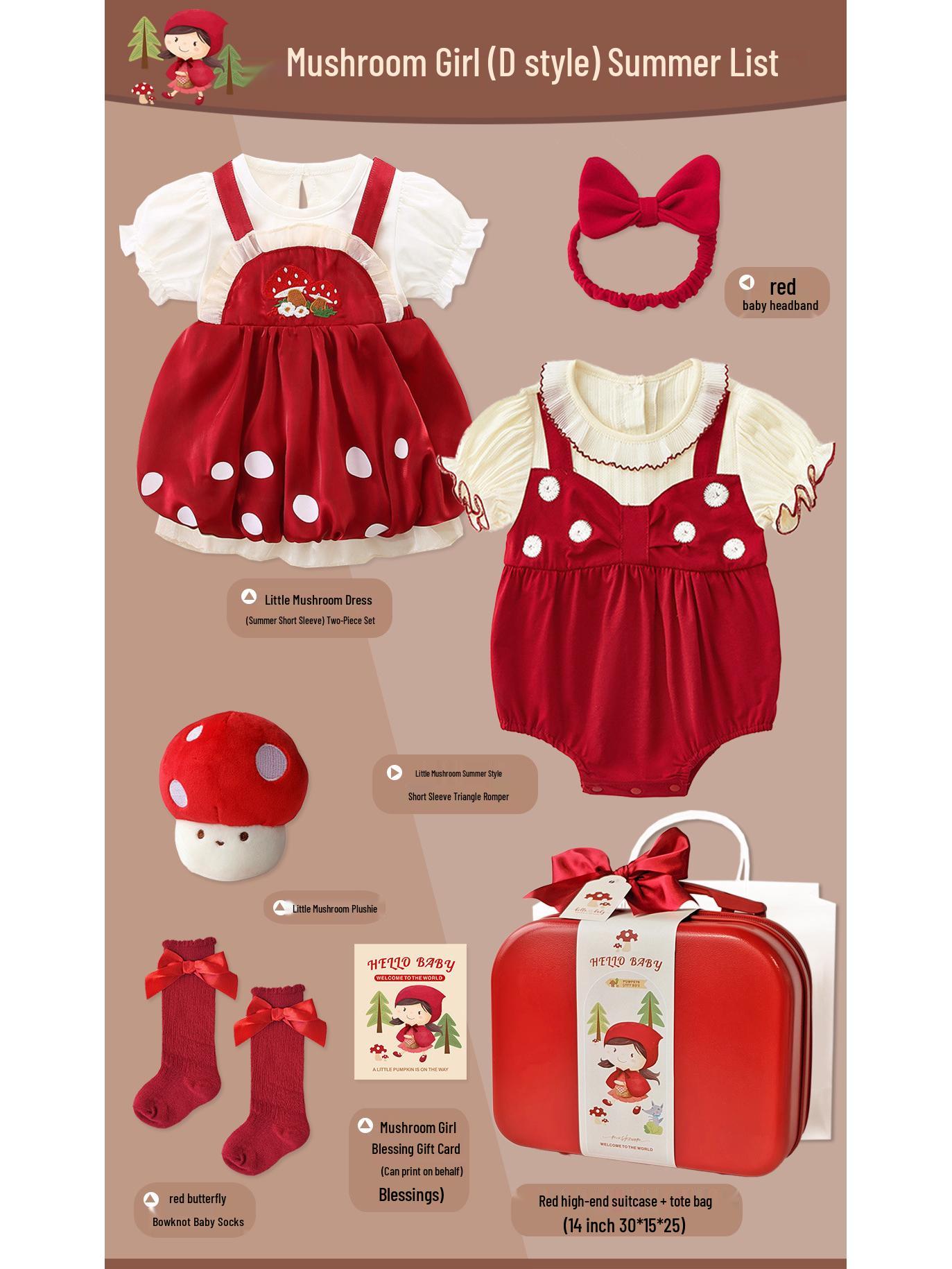 

Осенне-зимнее платье с красными грибами, подарочная коробка для малышки - первый день рождения новорожденной девочки Size 80 (6-12 months)