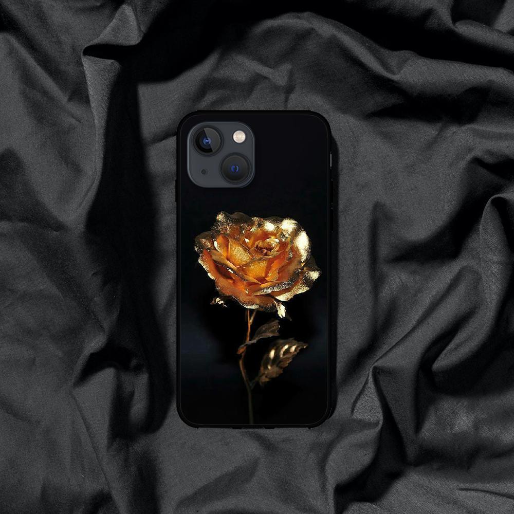 Luxurious Gold Art Apple Phone Case Cover Coque For Iphone Xiaomi Mi Samsung Galaxy Redmi Note A S 11 12 13 14 15 22 23 24 5G Pro Plus Max Fe Ultra