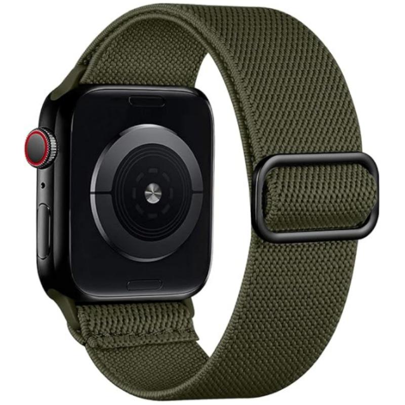 Braided Nylon Apple Smart Watch Strap with Adjustable Slide Buckle for All Series