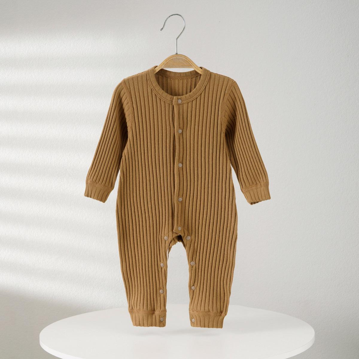 

Полосатый ромпер для новорожденных 3-18 месяцев – боди на кнопках для весны, осени и зимы. 80 cm