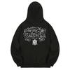Khb0019 Chicano Lettering Fleece Hoodie - Black