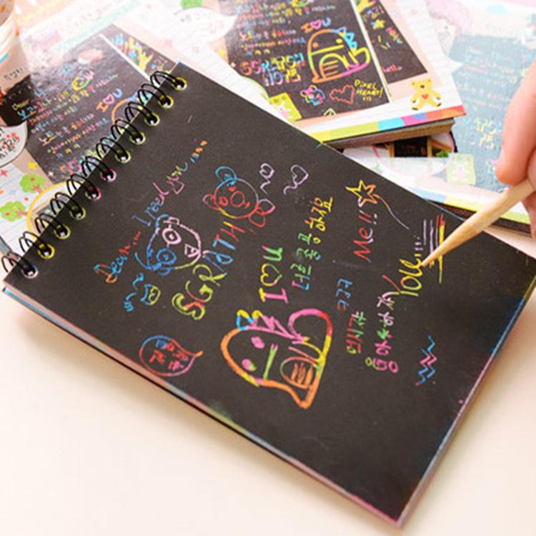 Kids' DIY Scratch Art Book: Creative Colorful Doodle & Drawing Book for Kindergarten