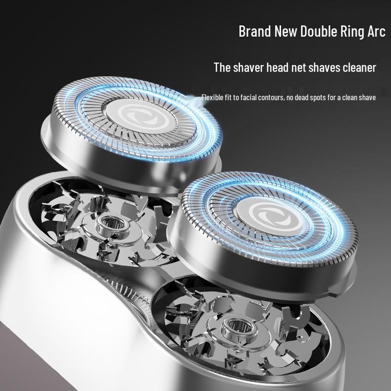 Mini Rechargeable Double-Head Waterproof Electric Shaver for Men - Portable Hair Remover for Travel