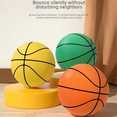 Çocuklar İçin Kapalı Alan Sessiz Basketbol - Sessiz Antrenman İçin Elastik Sünger Zıplama Topu