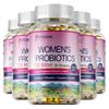 Capsule probiotiche contenenti mirtillo rosso e una miscela prebiotica supportano la salute generale e sono adatte sia per uomini che per donne.
