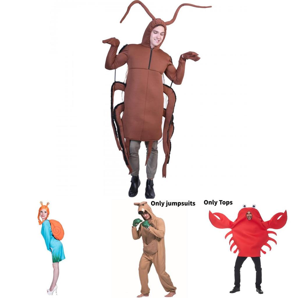 Cockroach Lobster Crab Animal Costume Party Dress Up Cosplay Suit For Adults Halloween Stage Performance