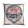 Home Decor Motorcycle Poster Art Letters   Bedroom Pillow Cover Vintage  Sofa Cushion
