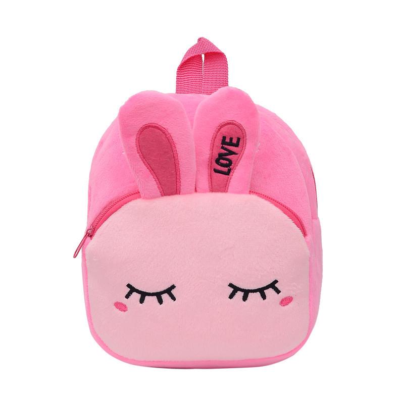 Cute Cartoon Plush Backpack for Toddlers - Double Shoulder, Kindergarten, Early Education, Doll Design