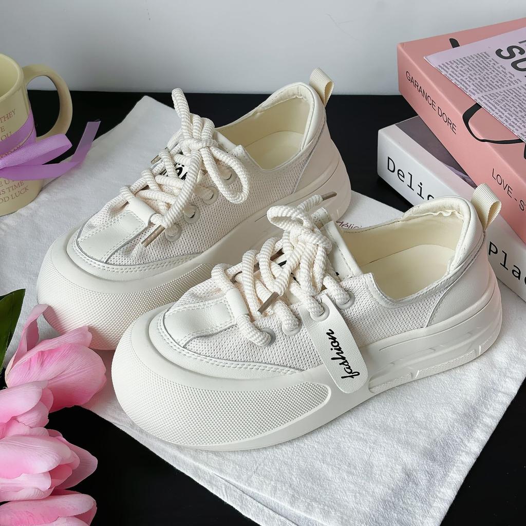 Summer New Ugly Cute Big Head Bread Shoes Women's Shoes Platform Heightening Versatile Casual Board Shoes