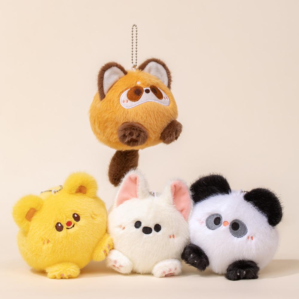 Raccoon Animal Doll Pendant Panda Puppy Plush Keyring Animal Plush Toy Keychain  Kids Toy