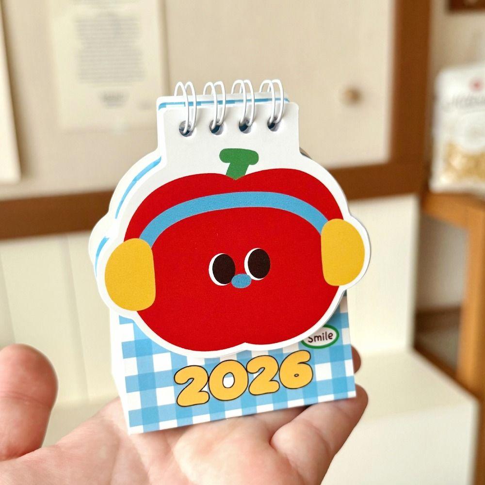 Coil Binding 2026 Desk Calendar Cartoon Schedule Planner Desktop Calendar  Office School Supplies