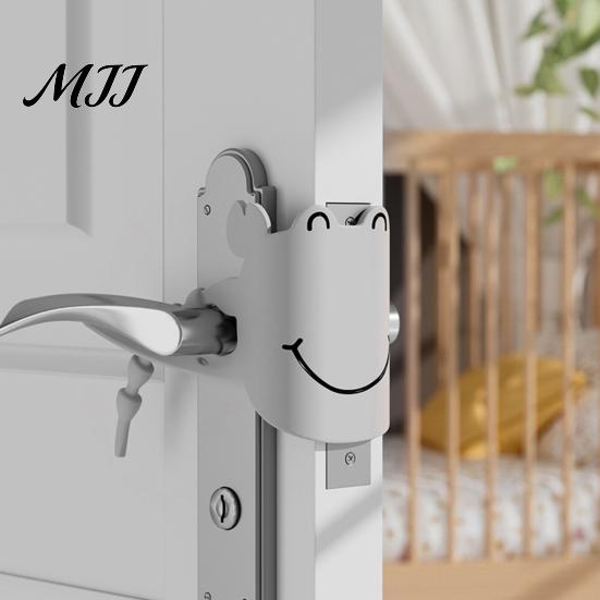 Impact Absorbing Pad Silicone Door Latch Silencer, 5-Position Adjustable Lock Buffer Cover, Cartoon Flexible Guard Crab Soft Slam Stopper for Bedroom