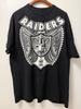 T-shirt Vintage Oakland Raiders All In Nera da Uomo XL / 2XL Football NFL Anni '90 Vegas