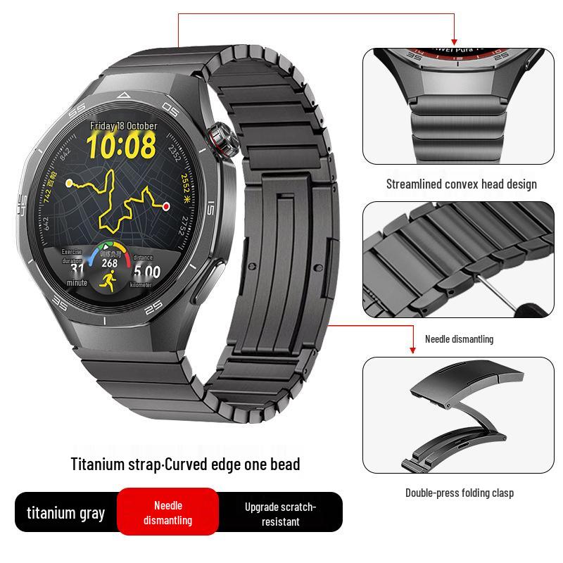 Titanium Alloy Strap for Huawei GT5/Pro GT4/Watch5/4/6 - Business Style Watch Band