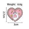 Cartoon Love Series Cute Cat Brooch - Pink Heart Couple Backpack Decoration Badge