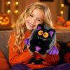 Reversible Plush Bat Toy Soft Stuffed Animal Halloween Themed Plushie Reversible Design Double Sided Plush Toy Gift for Holiday Decoration