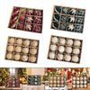 Christmas Tree Decorations Set 12pcs Smooth Flocking Balls White Home Decor for Family Holiday Party