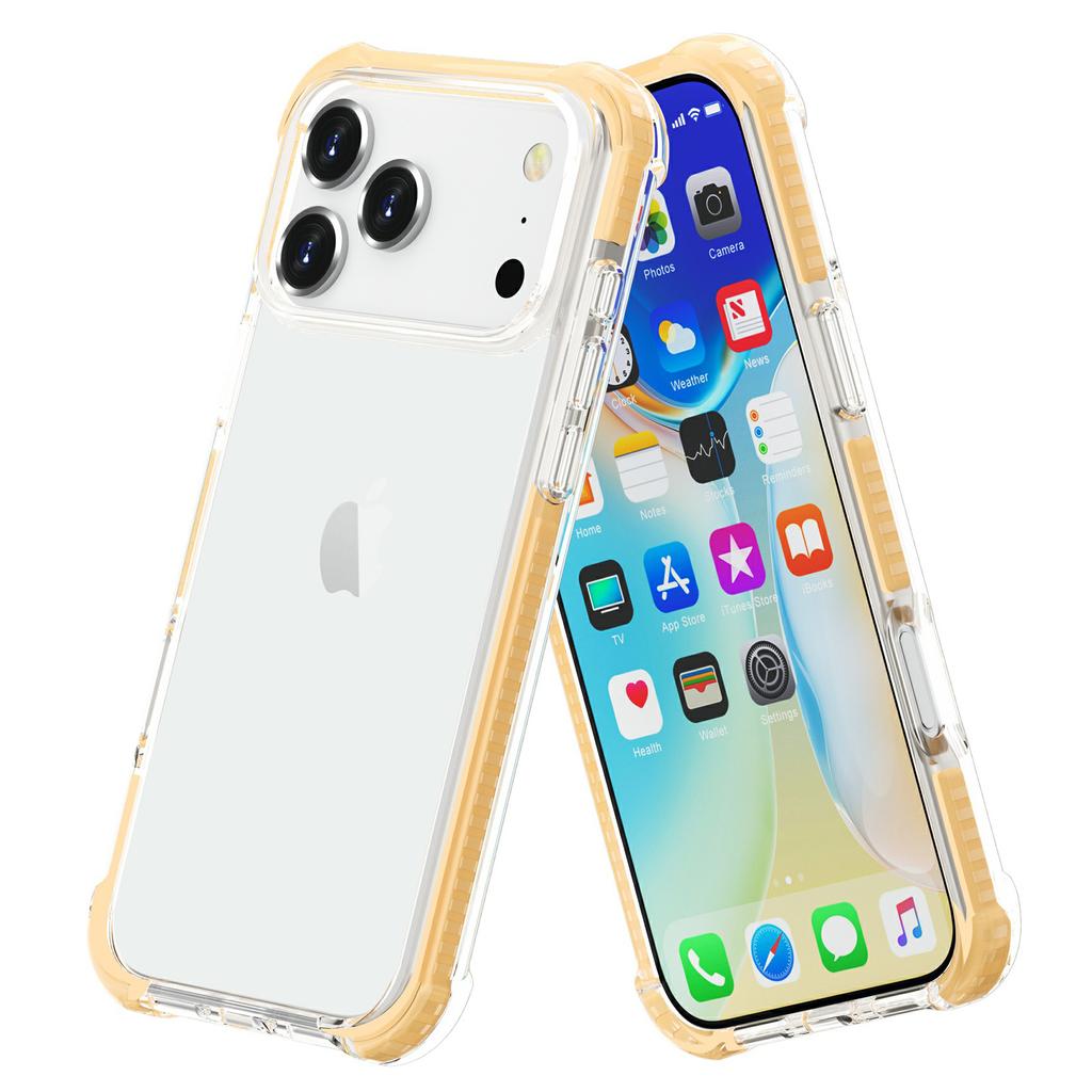 For iPhone 17 Pro Case Four Corners Anti Drop Clear TPU+TPE+PC Phone Cover