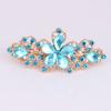 Moda donna Fiore Foglia Cristallo Pietra di cristallo Barrette per capelli Clip Forcina Gioielli Capelli Gingillo