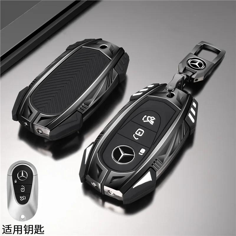 Autoschlüsselhülle für Mercedes-Benz A B C E G S-Klasse CLA CLS GLA GLB GLC GLE GLS EQA EQB EQC 3 Tasten Auto Zubehör