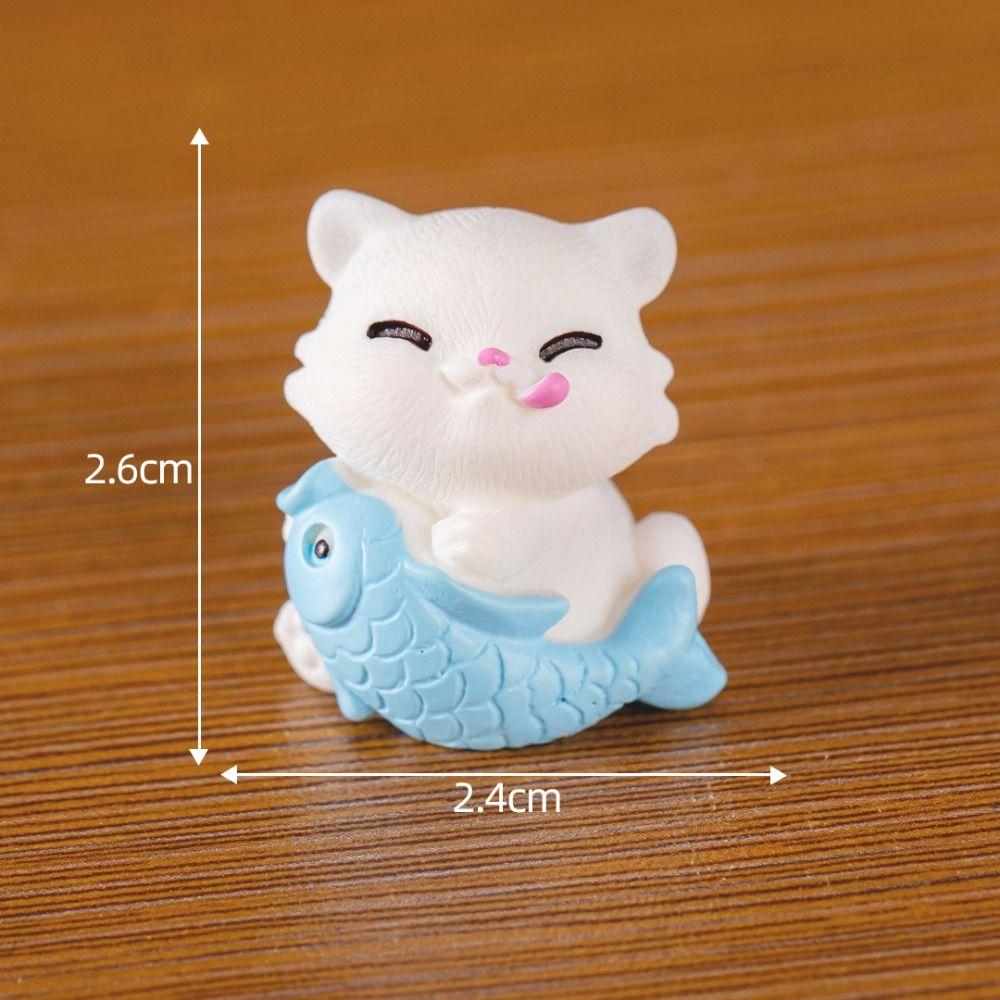 Creative Figurines Miniatures Cute Cartoon Cat Kitten Micro Landscape Ornaments For Home Decorations Room Desk Accessories Gift